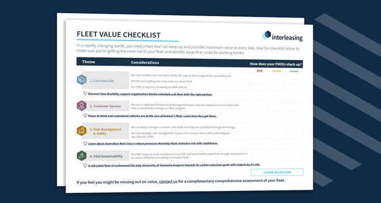 Fleet value checklist